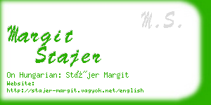 margit stajer business card